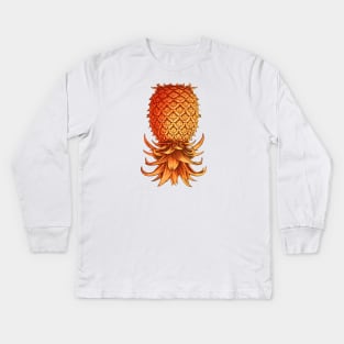 Upside Down Pineapple Swinger T-Shirt Kids Long Sleeve T-Shirt